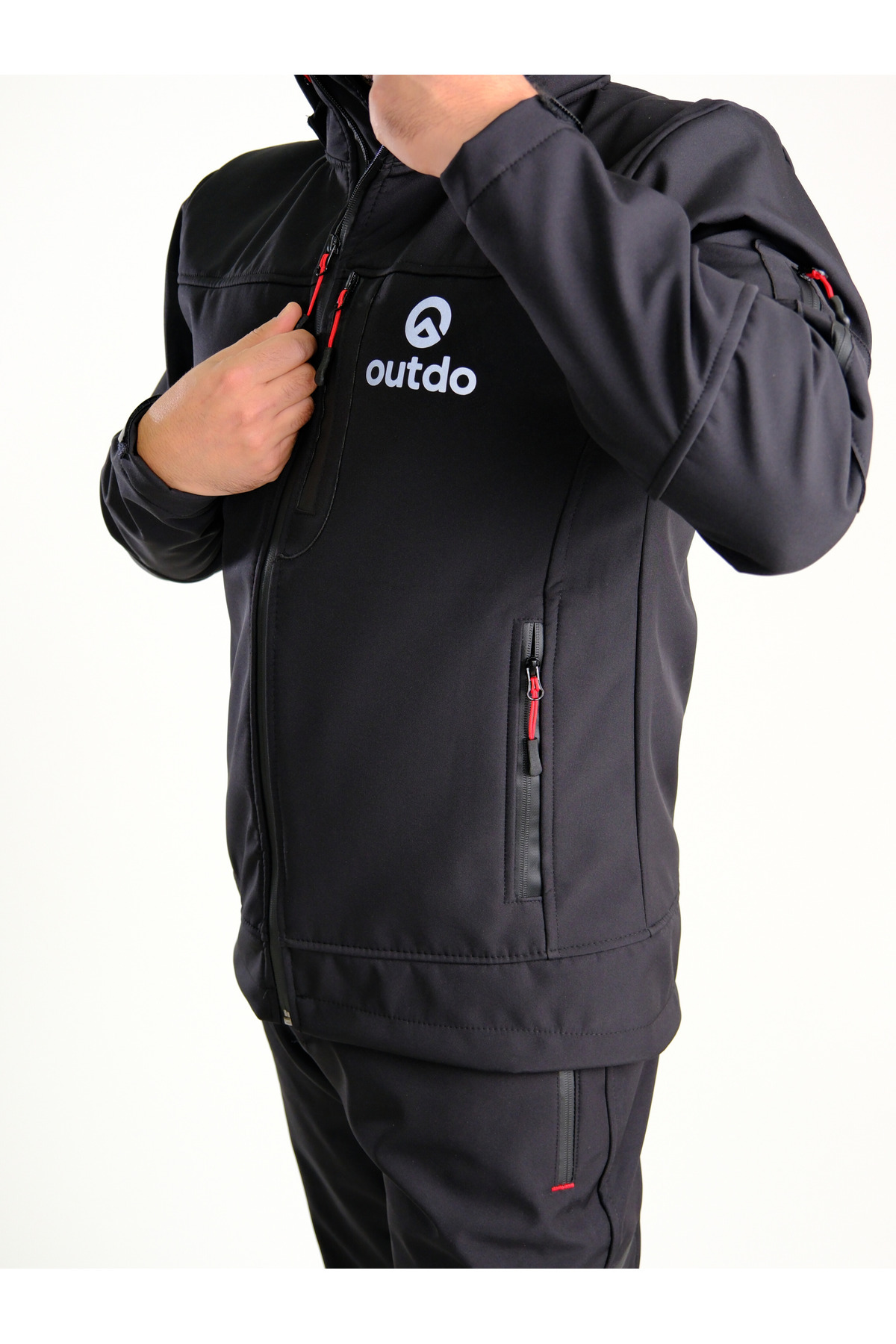 Premium Softshell Çıkarılabilir Kapüşonlu Mont Rüzgar Geçirmez Su İticidir — مشکی TYCE0416EC8C19AE12BFAF700 — تصویر 8 از 8