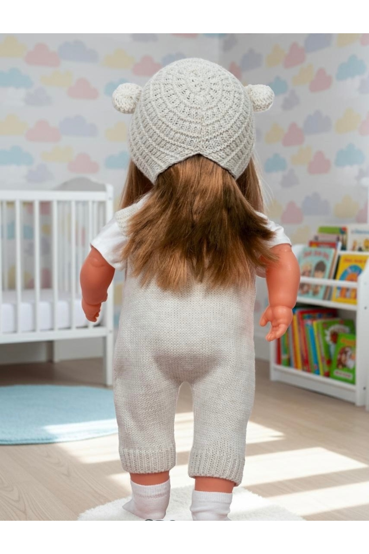 ŞAŞKIN HOUSE KONUŞAN SEVİMLİ ET BEBEK & 65 CM SEVİMLİ SESLİ OYUNCAK BEBEK & EĞİTİCİ VE UYKU ARKADAŞI fotoğrafı 5 (önizleme)