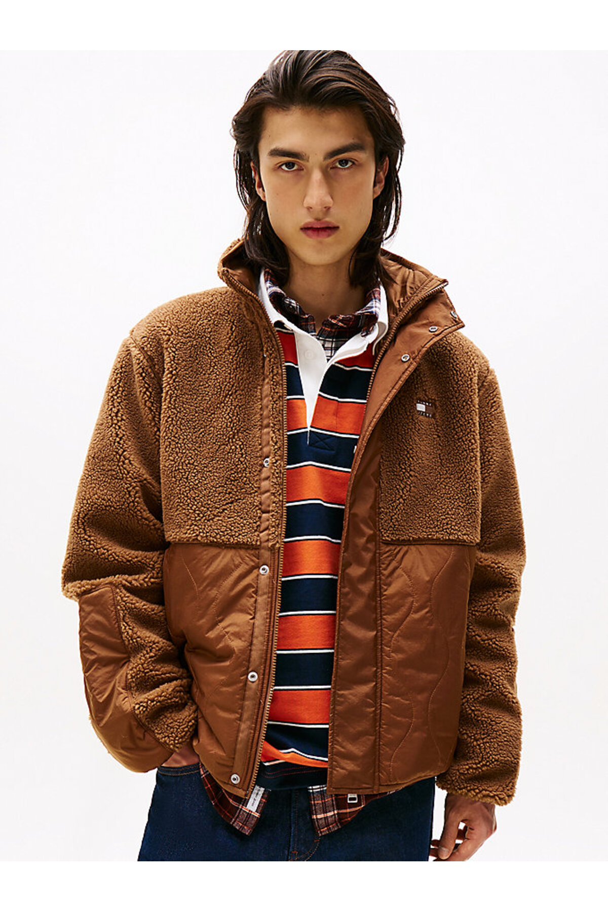 تامی هیلفیگر ژاکت قهوه‌ای مردانه