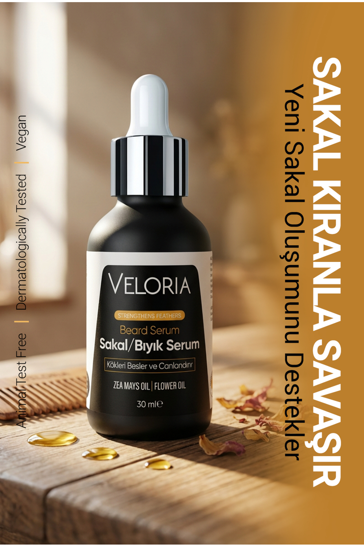 Canlılığın ve Gücün~Iksiri Saç & Sakal Serumu Seyrek Bölgelere~son 30ml — velorıa4747 — تصویر 3 از 6