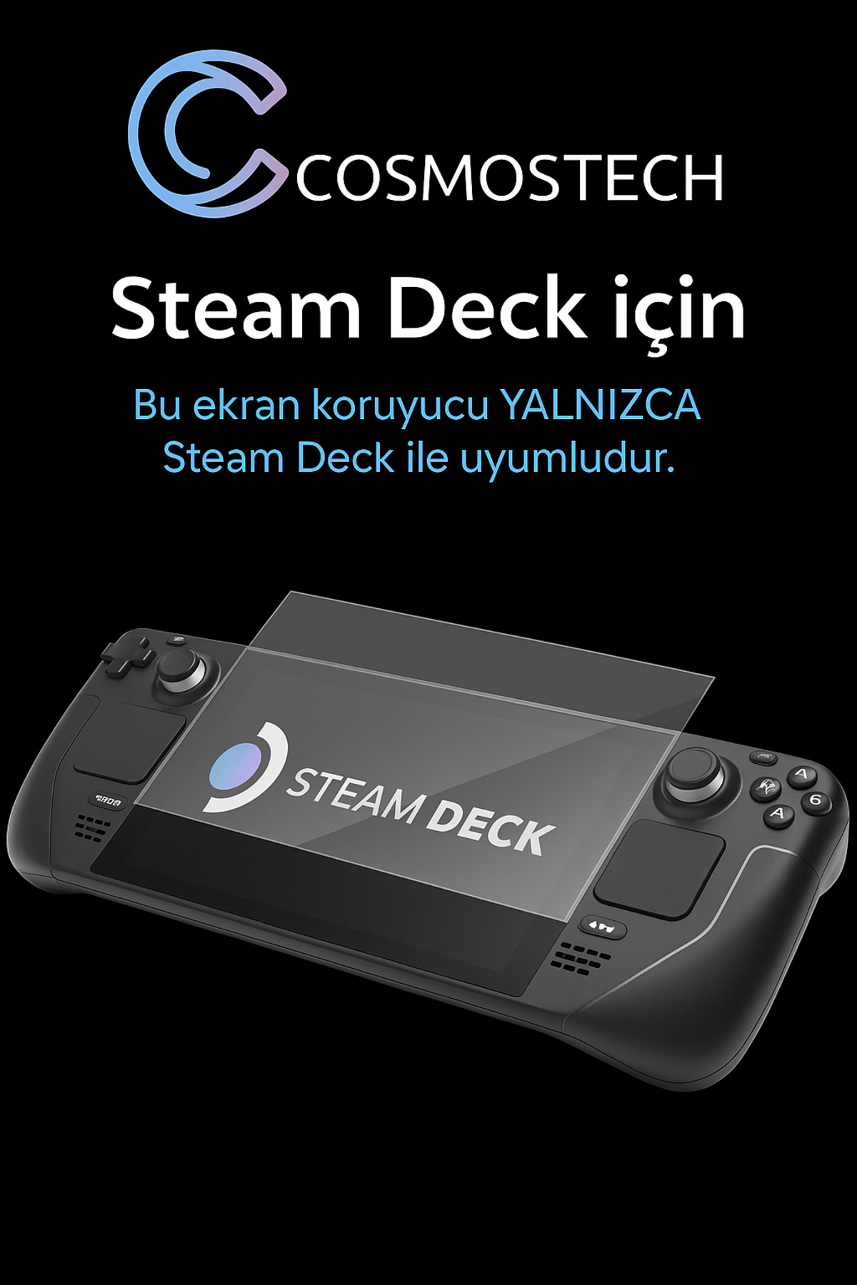 cosmostech Steam Deck & Steam Deck OLED Uyumlu Temperli Cam Ekran
