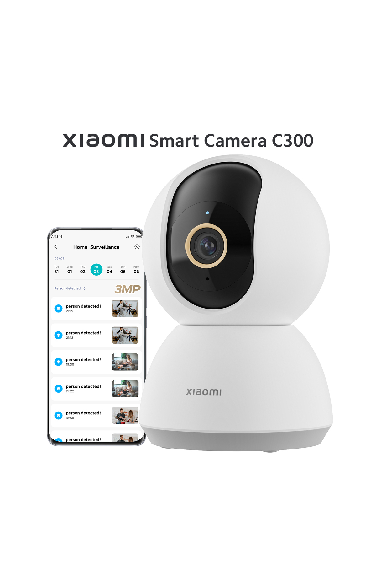 Xiaomi Smart Camera C300 - 360 2K Akıllı Güvenlik Kamera (Xiaomi Türkiye Garantili) fotoğrafı 2 (önizleme)