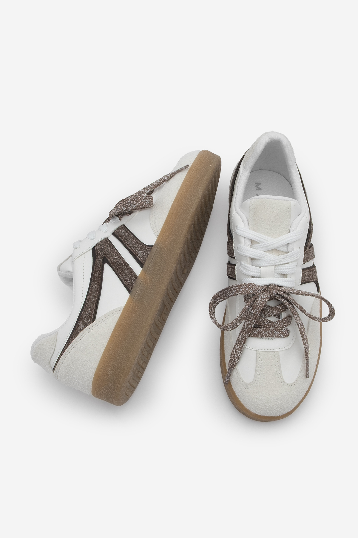 Marjin  Kadın Sneaker Retro Çift Bağcıklı Spor Ayakkabı Forden Kahve - Görsel 8