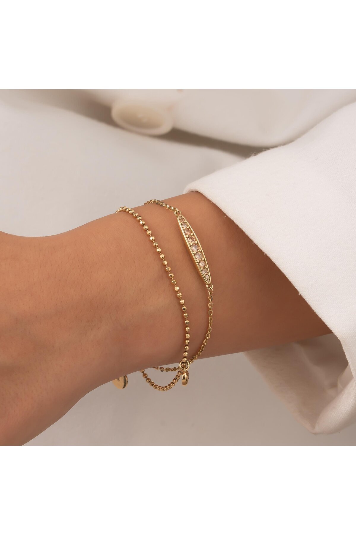 hakan mücevherat Cetaş Taşlı 14 Ayar Altın Bileklik