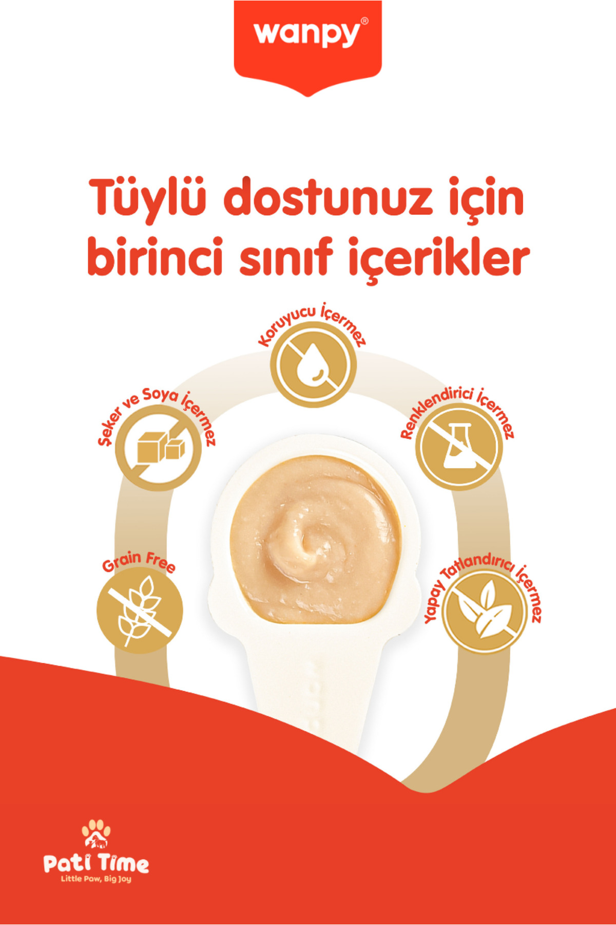 Wanpy 2li Set - Somonlu & Tavuklu Tahılsız Kaşıklı Kedi Ödül Kreması Kedi Ödülü 20 x 16gr fotoğrafı 3 (önizleme)