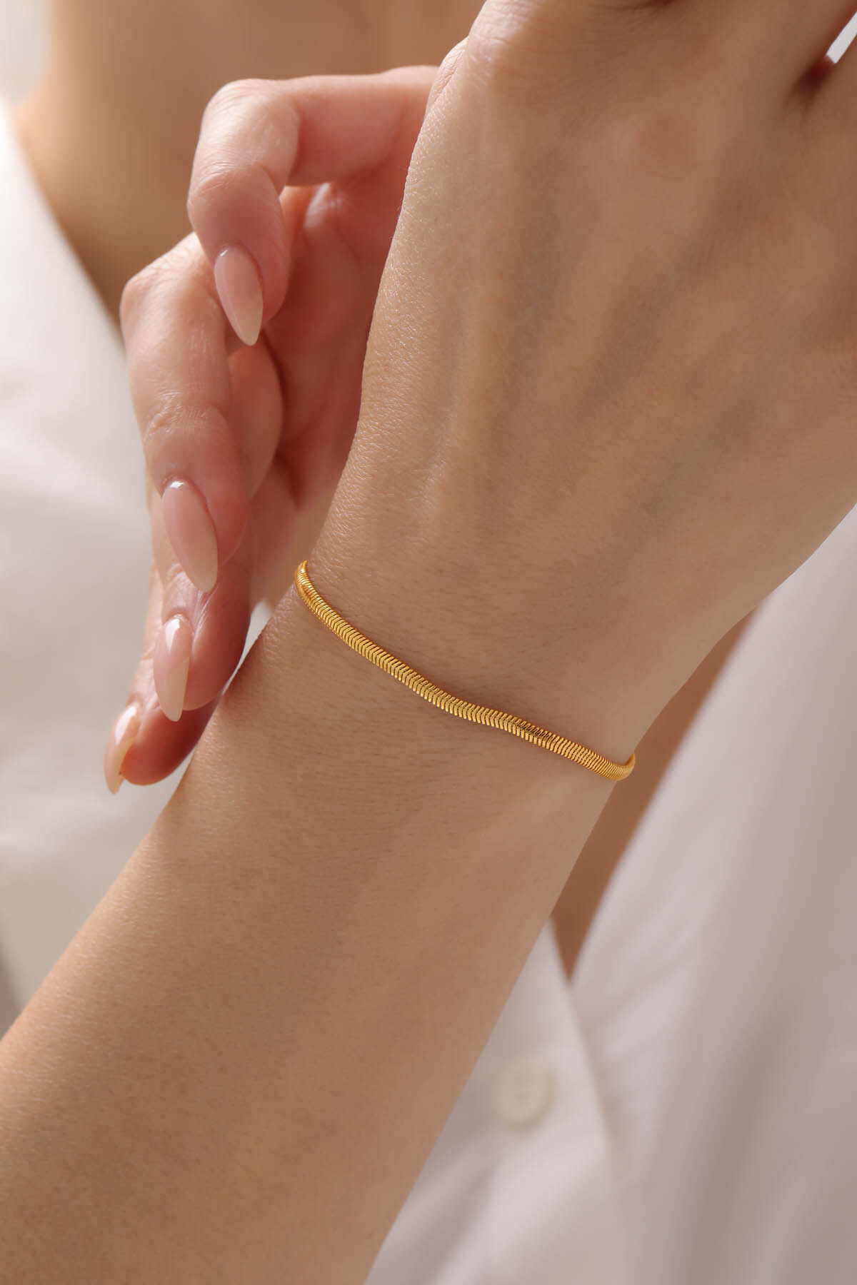 Kado Kuyumculuk 14 Ayar Altın Balık Sırtı İtalyan Bileklik