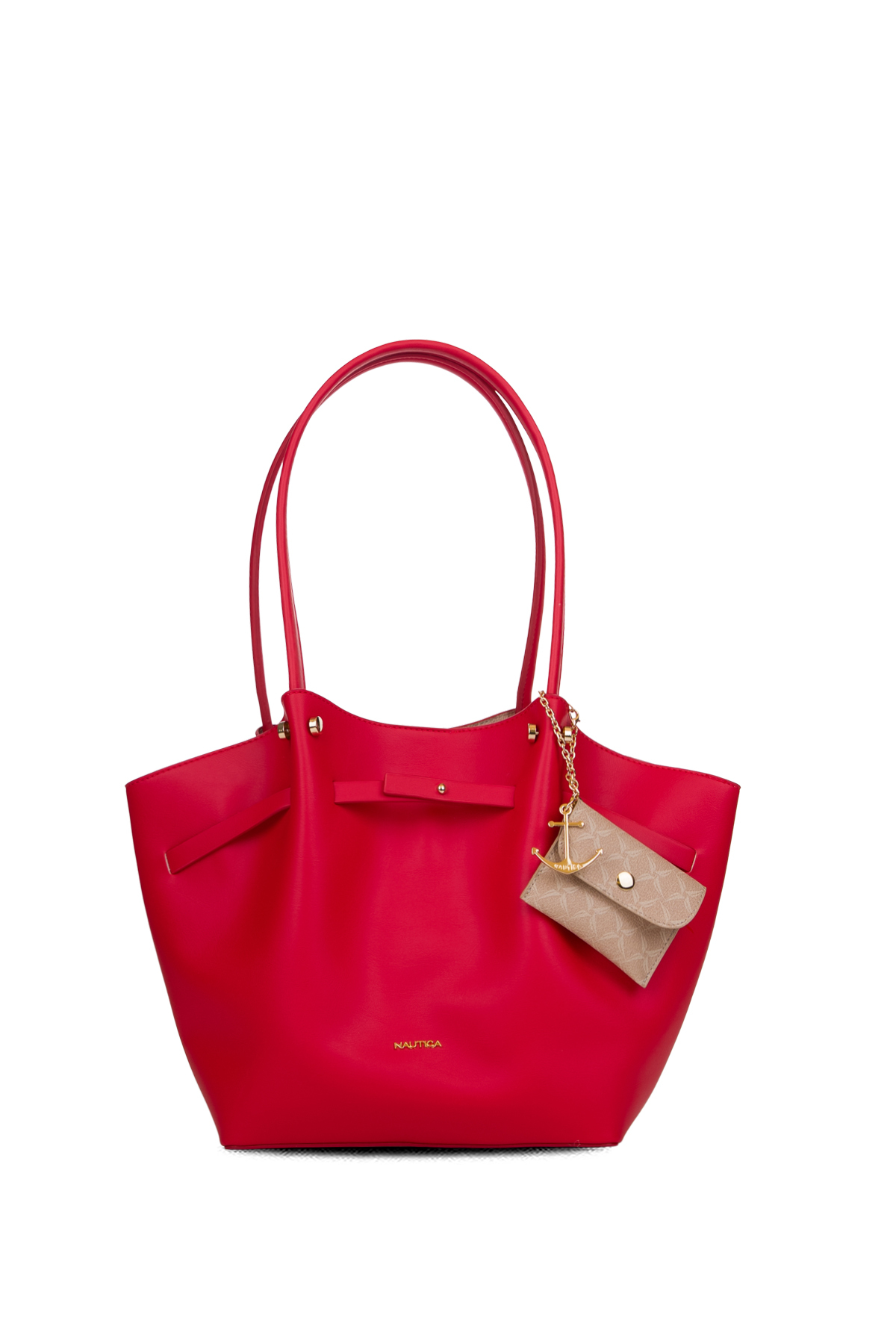A.Red-Beige Women's Shoulder Bag Cn7737t