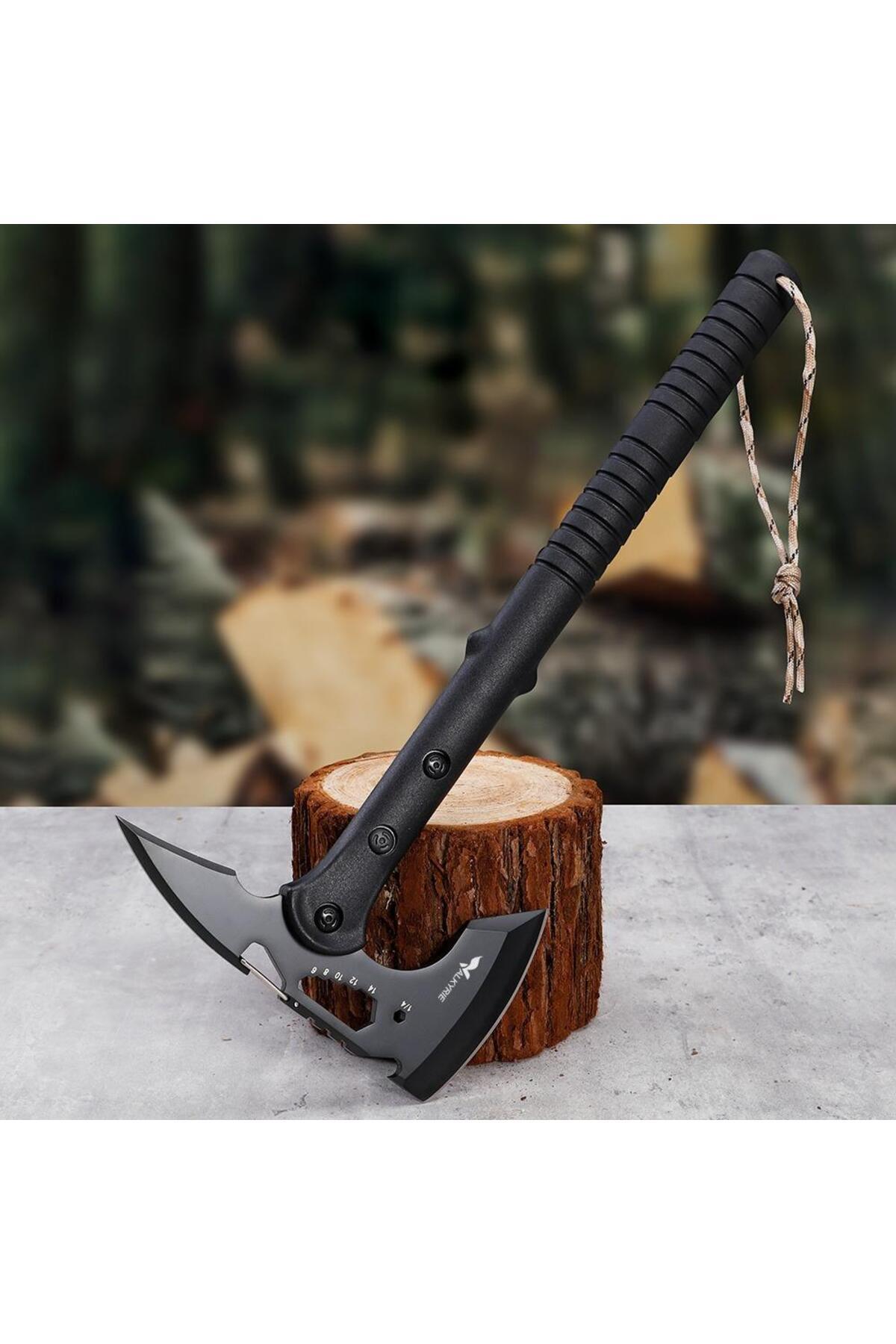 Multi-Purpose Camping Axe – Outdoor Survival Axe – Multi-Functional Steel Head – Wood Cutting