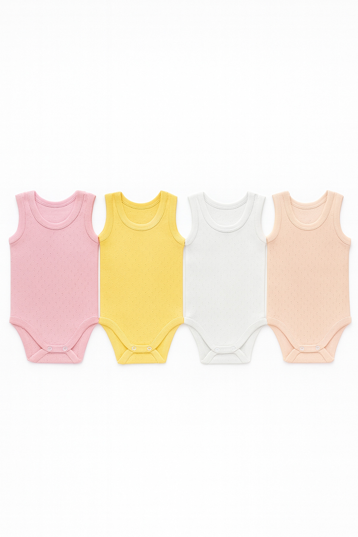 Vivolas Erkek & Kız Bebek 4’lü %100 Pamuk Jakarlı Atlet Body Zıbın Seti 0-4 Yaş fotoğrafı 3 (önizleme)