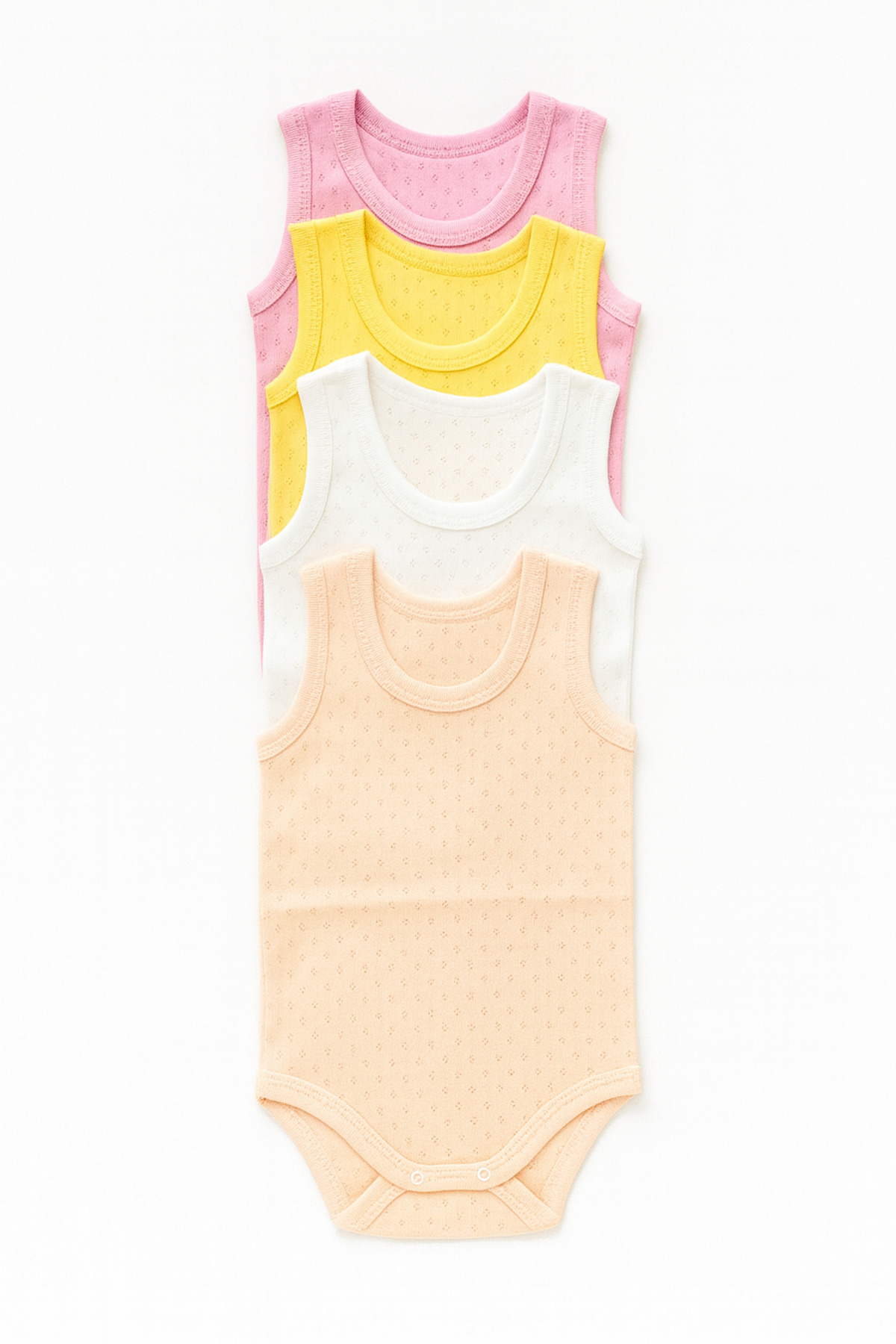 Vivolas Erkek & Kız Bebek 4’lü %100 Pamuk Jakarlı Atlet Body Zıbın Seti 0-4 Yaş fotoğrafı 2 (önizleme)