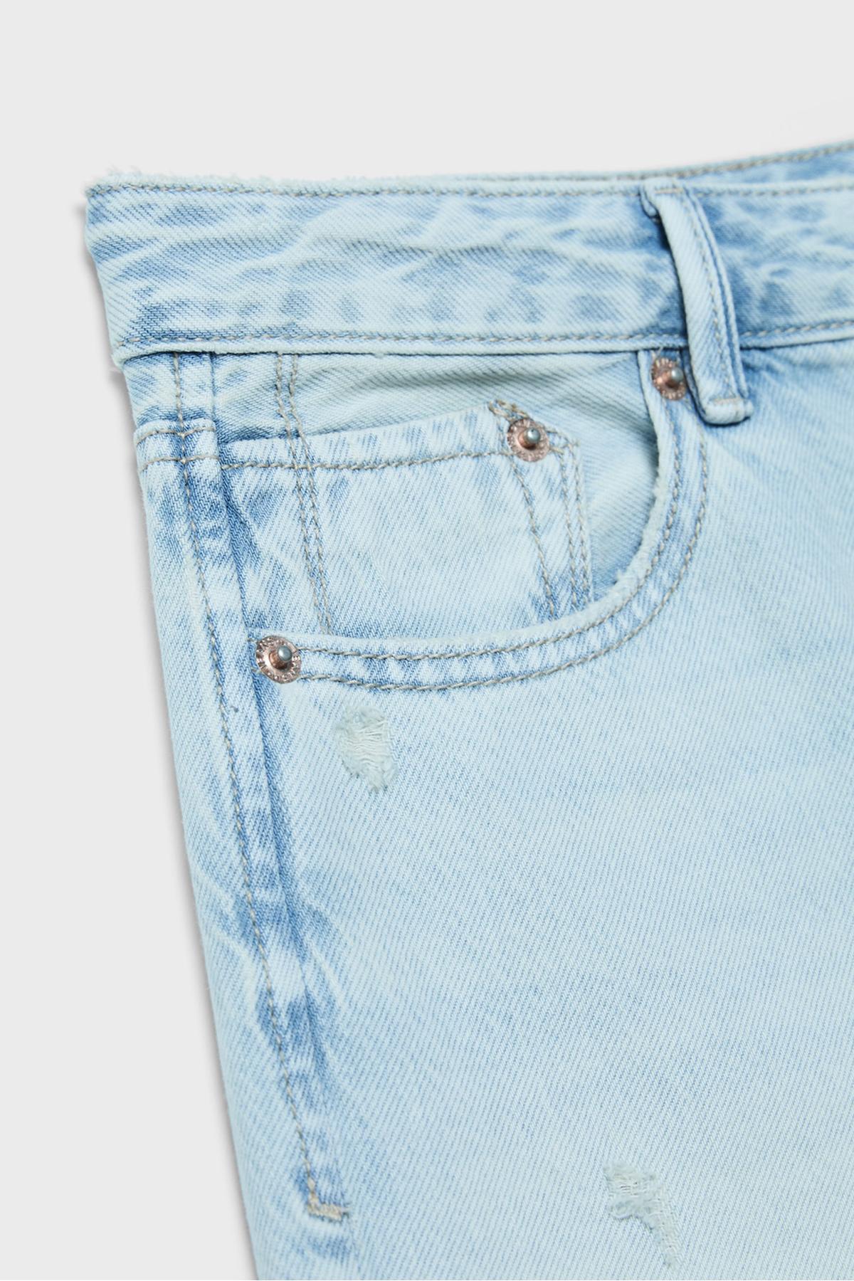 Stradivarius  D91 düşük bel geniş paça jean - Görsel 8