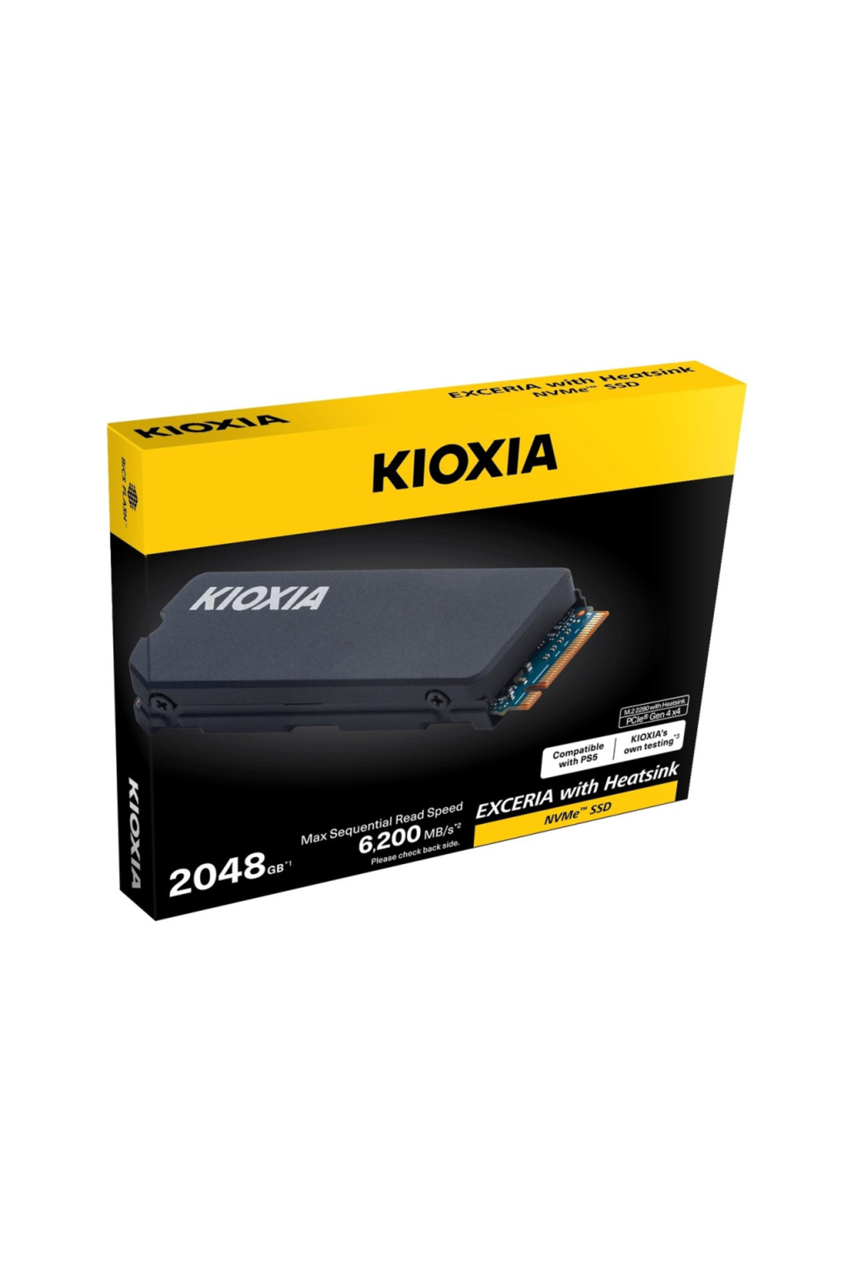 Kioxia EXCERIA HEATSINK G4, LSC11K2T04G8, 2TB, 6200/4900, Gen4, NVME PCIe M.2 2280, SSD,(Soğutuculu)