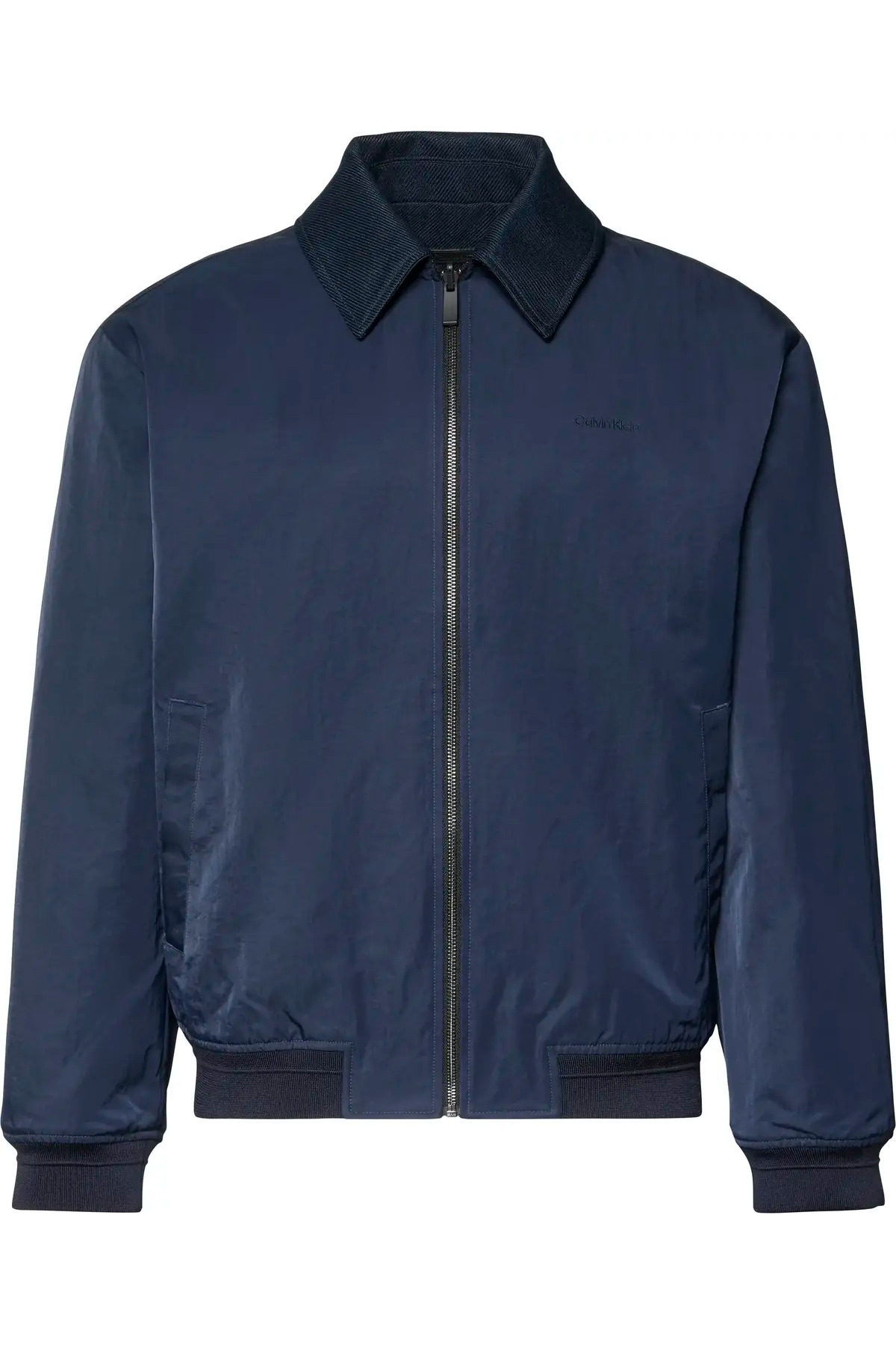 کلوین کلاین کت مردانه یقه گرد نایلونی LS مدل JKT سرمه‌ای