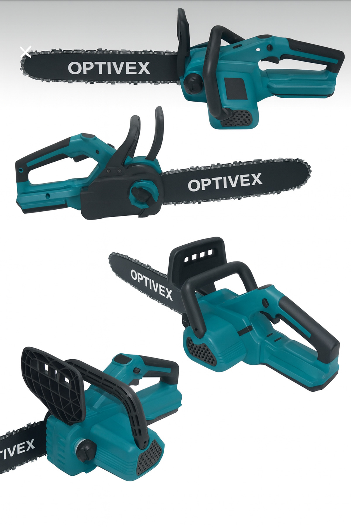 OPTIVEX Mavi Şarjlı Ağaç Odun Kesme Makinası Zincirli Testere 21v