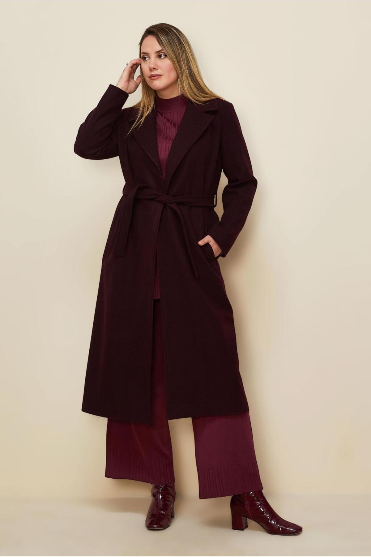 Alvina  KUŞAKLI KAŞE KABAN 90643 - Görsel 3