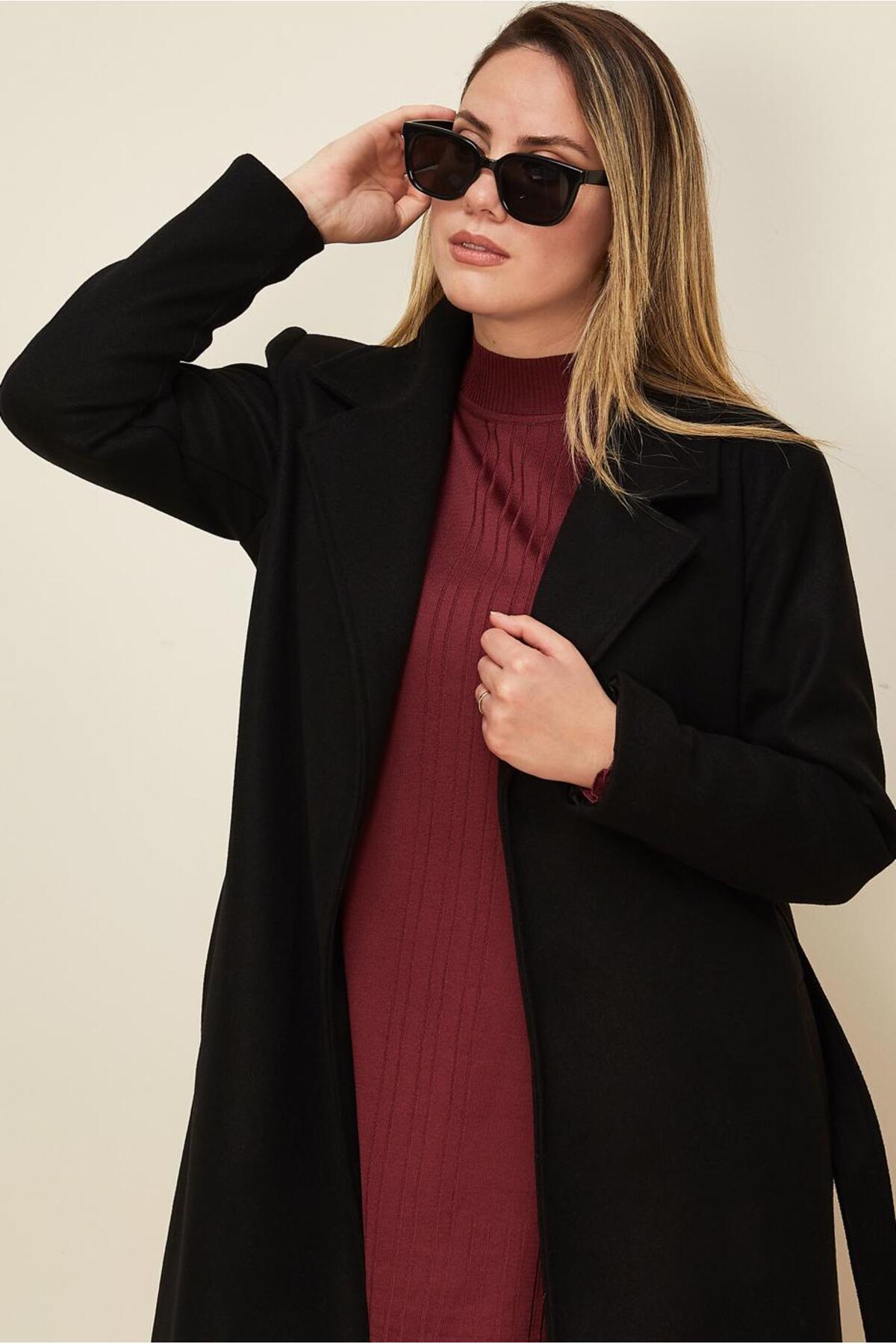 Alvina  KUŞAKLI KAŞE KABAN 90643 - Görsel 3