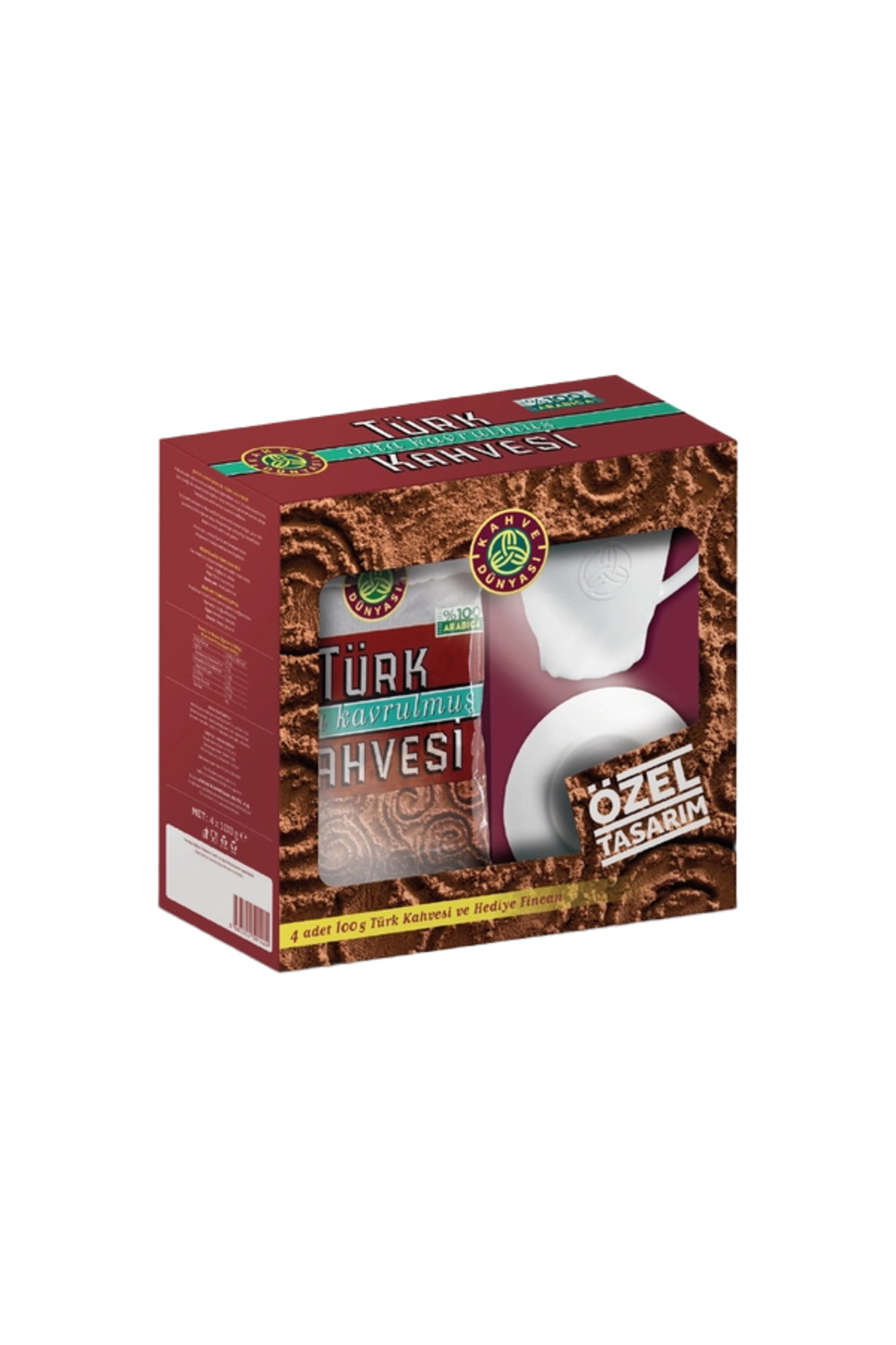Kahve Dünyası Türk Kahvesi Fincan Hediyeli 4*100 gr