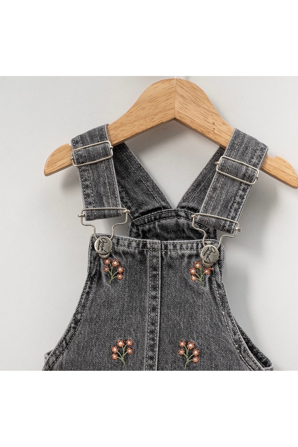 Overdo Kız Çocuk Çiçek Nakışlı Kot Jile fotoğrafı 2 (önizleme)