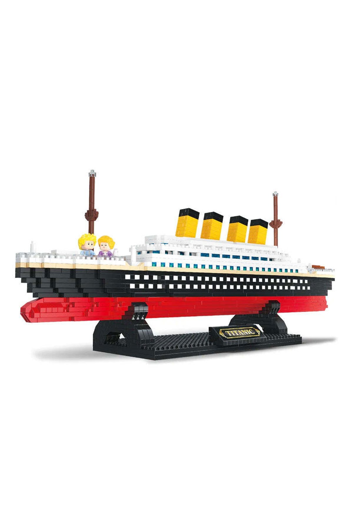 مجموعه ساختنی ۱۵۱۰ قطعهای تایتانیک با ۲ فیگور ۳۵ سانتیمتری – مدل کشتی با جزئیات – بازی بلوکی کودکان و بزرگسالان