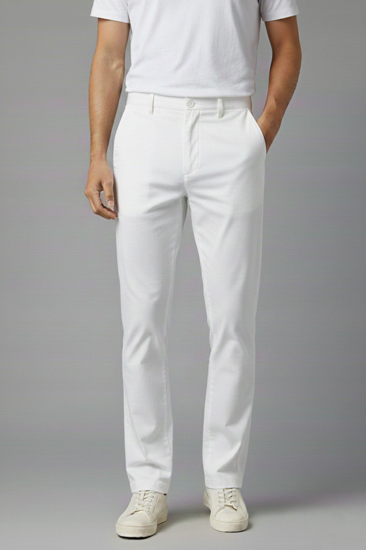 Wekame  Erkek Regular Fit Rahat Kesim Keten Pantolon