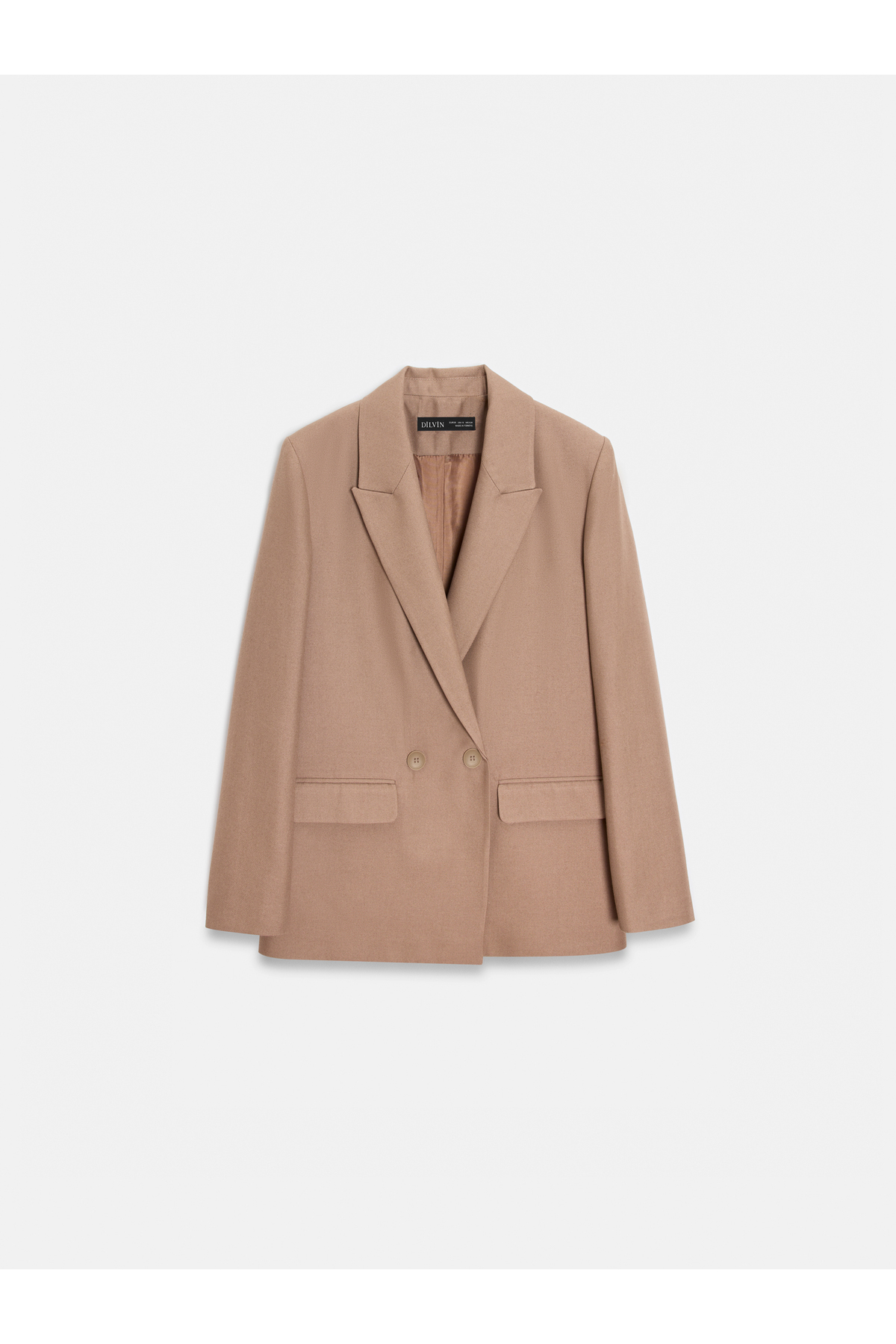 Dilvin 60767 Blazer Ceket-Camel görsel 6