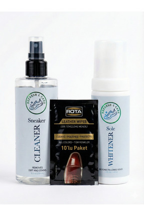 Rota Üçlü Deri & Spor Ayakkabı Temizlik ve Bakım Paketi (Sprey Temizleyici + ...