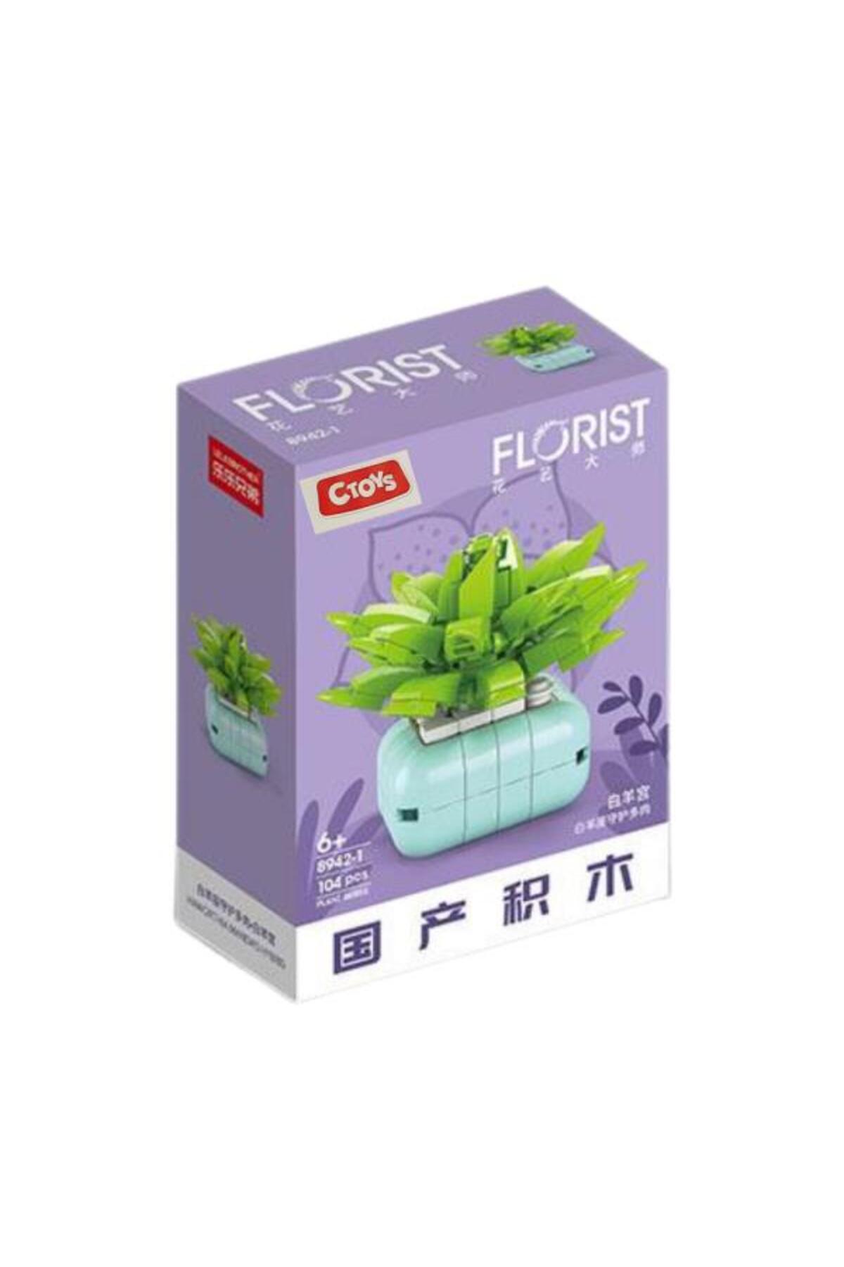 Ctoys Flower Blocks 8942-11 ساکولنت هاورتیا کوپری – ست بلوکهای ساختنی گل ۱۱۴ تکه (۶ سال به بالا)