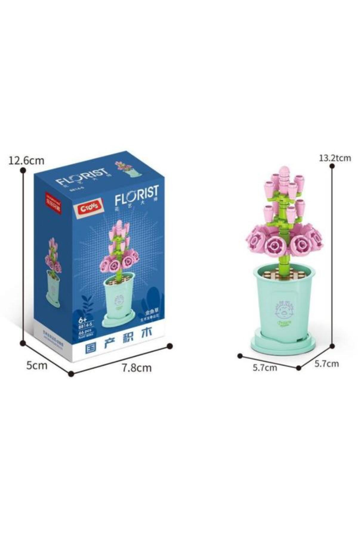 بلوک‌های گل Ctoys 8814-5 آنتی‌رینوم ماجوس – ست ۴۶ تکه بلوک‌های گل‌سازی (۶ سال به بالا)