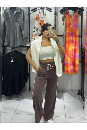 inci bayan giyim KADIN EŞOFMAN ALTI MODALLL kumaşş/kahverngi