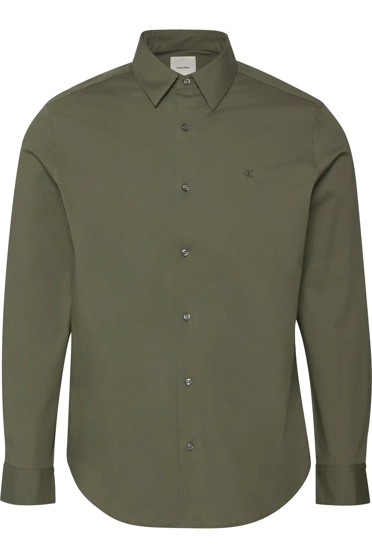 کلوین کلاین پیراهن مردانه سبز رنگ LS SOLID STRETCH CLASSIC SHIRT