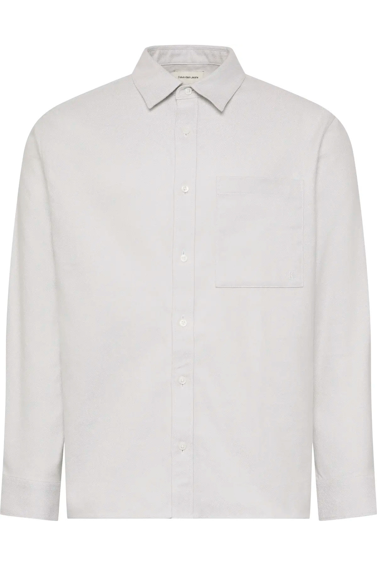 کلوین کلاین پیراهن مردانه سفید ملانژ فلانل ساده LS