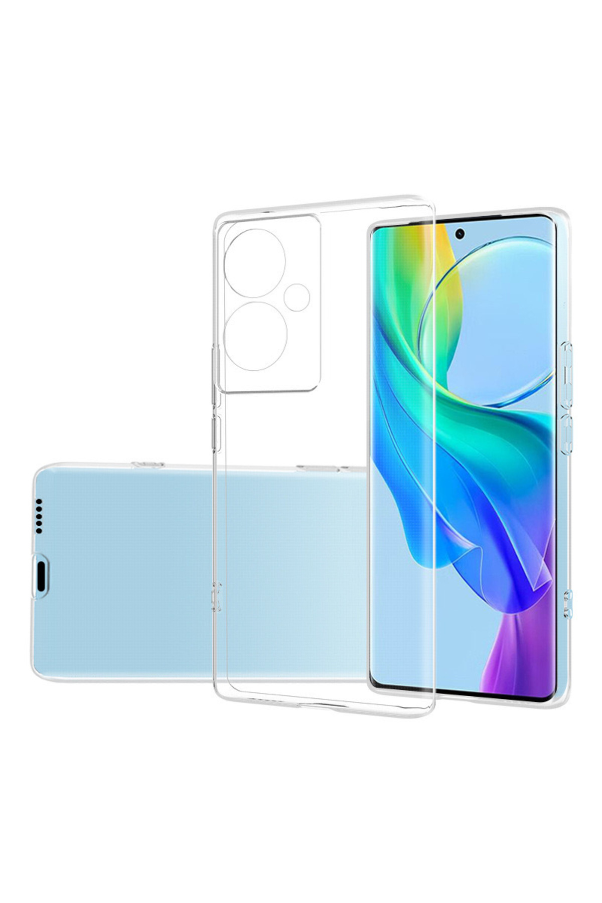 Realme Note 60 Kılıf SAFA Süper Silikon Kapak - Şeffaf