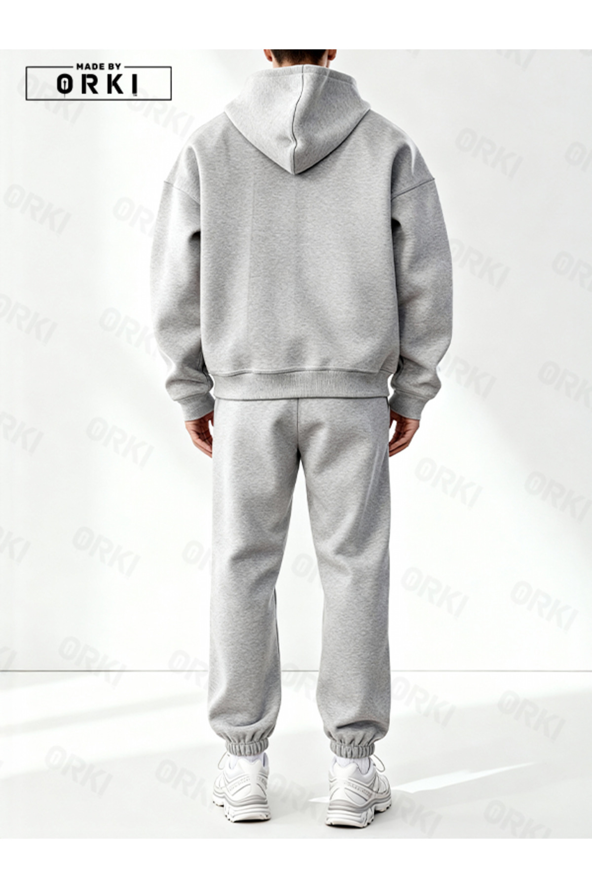 EFFRENATU  Unisex Oversize Kapüşonlu Fermuarlı Eşofman Takımı – Minimal Premium - Görsel 2