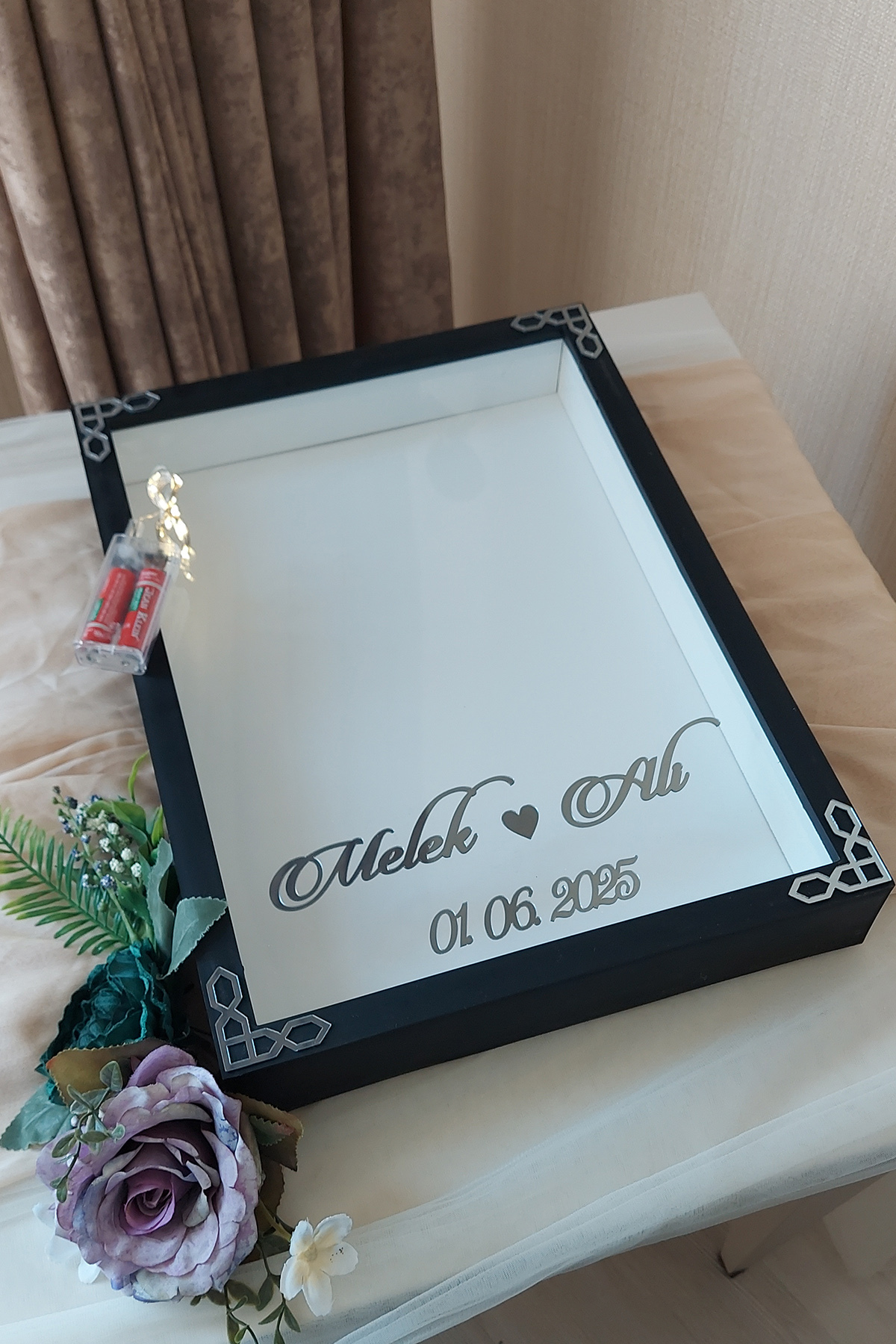 30x40 Cm Led Deep Design Rose Box Memory Frame! Mirror Frame!