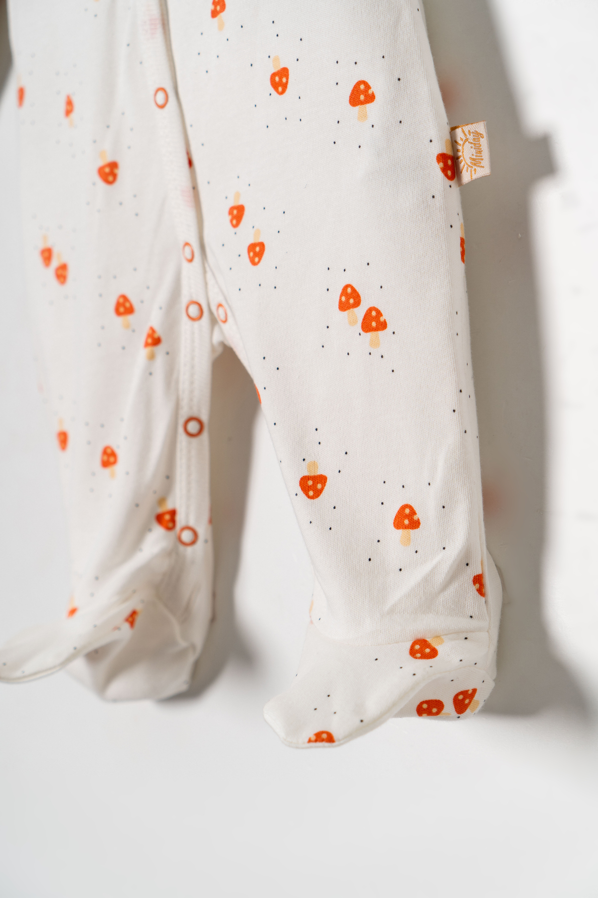 Miniday Baby Kız Bebek Baskılı Tulum Şapkalı Mantar Yeni doğan Pamuklu Hastane çıkışı Uyku Tulumu Çıtçıtlı fotoğrafı 4 (önizleme)