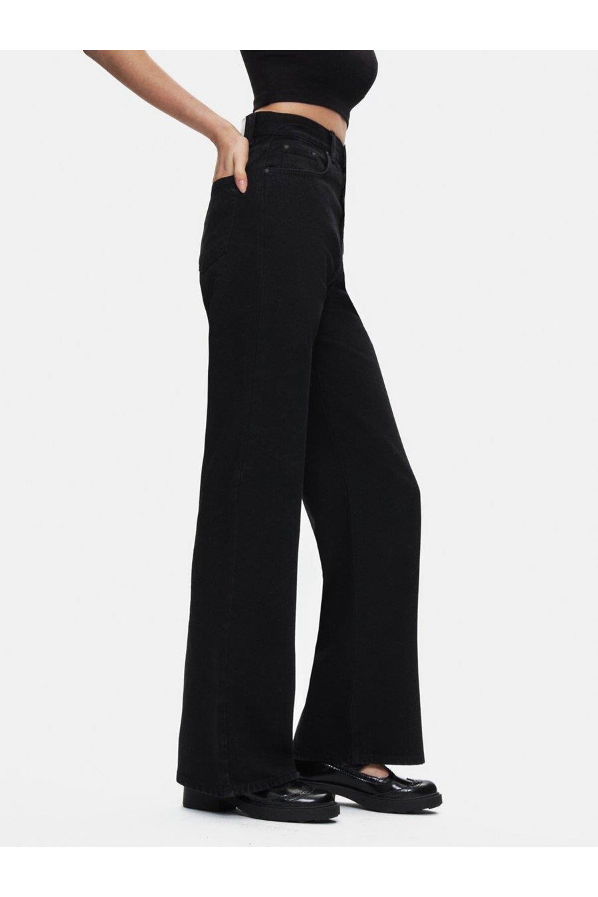Ltb  Vıonne H Black Wash Wide Leg Kadın Jean Pantolon - Görsel 2