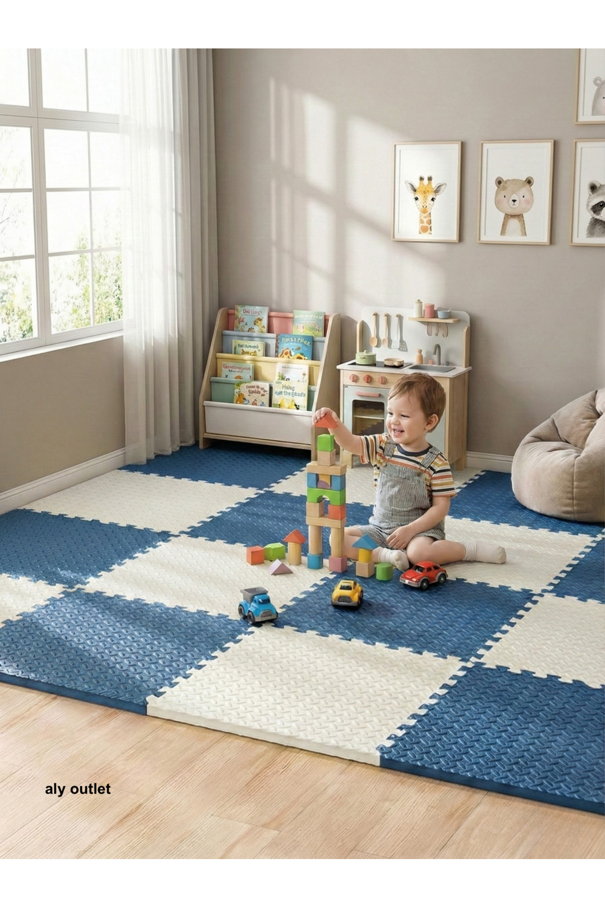 12 Pieces Premium 50x50 Puzzle Mat - 150x200 cm Installation Game Sports Mat Puzzle Carpet Tatami 15m