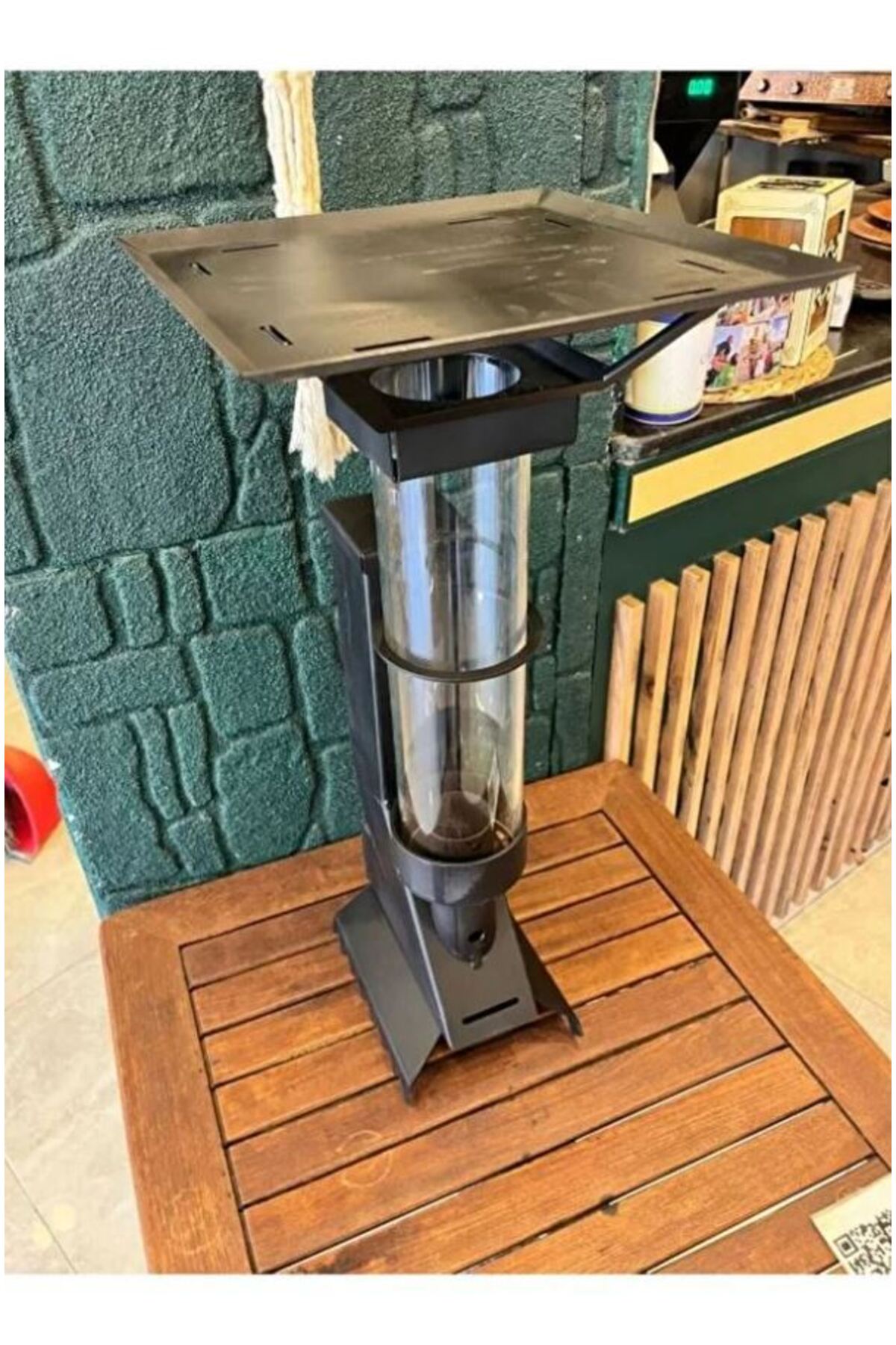 Realx Portatif Mini Kamp Pelet Soba 15KG Pelet Ve Pürmüz Set