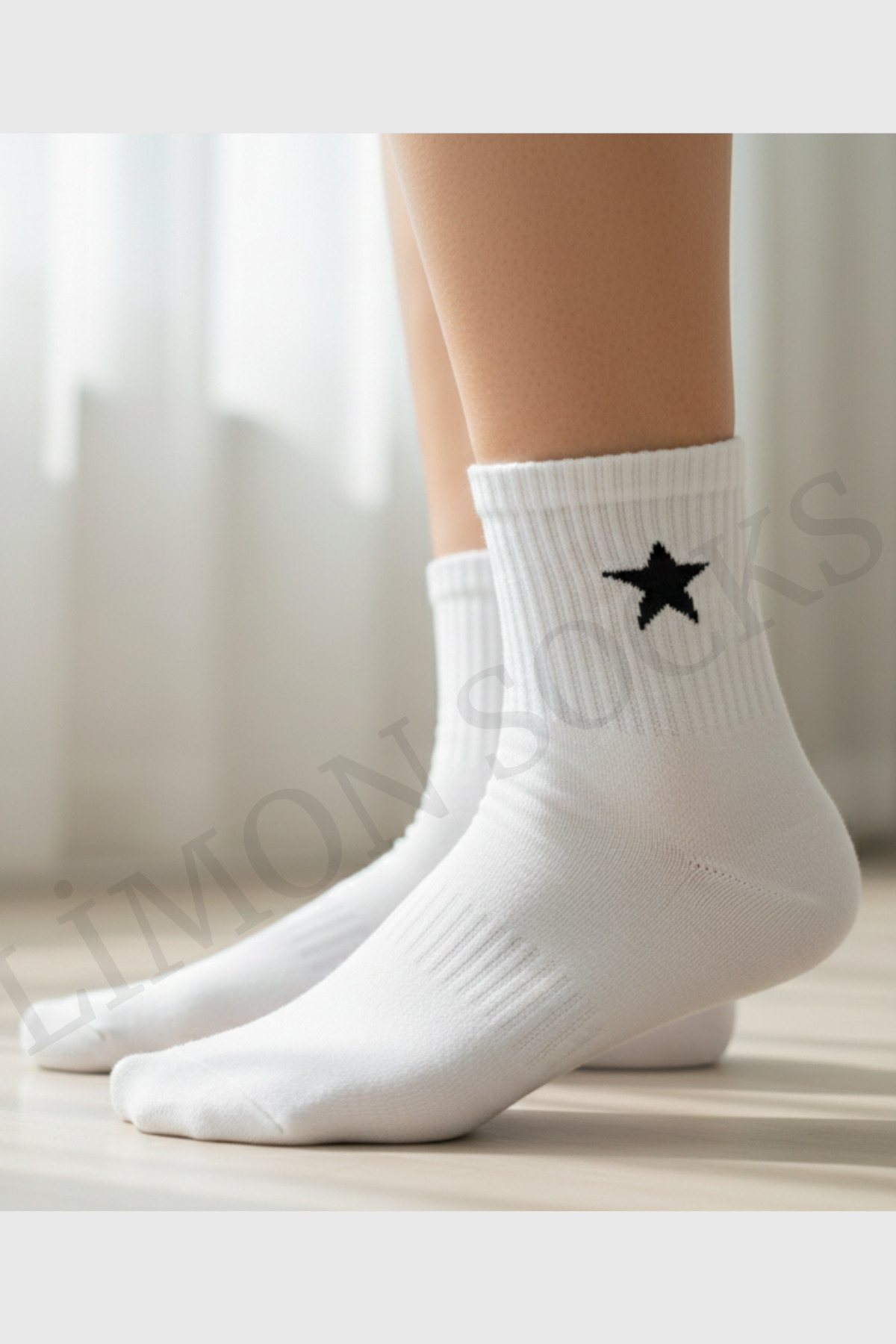 Unisex Daltonlar Model Çizgili Pamuklu (4 Çift) Kadın Çorap Beyaz Erkek Çorap — görsel 2 · 102832480230