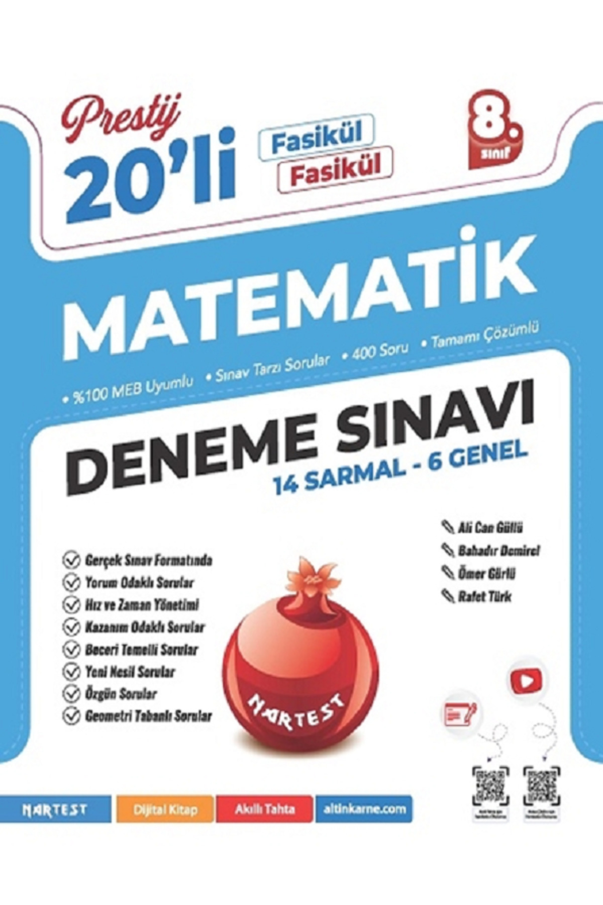 Açı Yayınları 8.Sınıf Nartest Prestij Matematik 20 Li Deneme