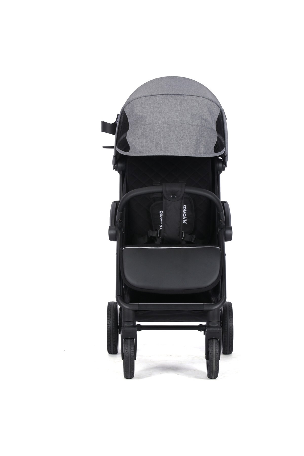Yoyko Wow Kabin Boy Tek Elle Kolay Katlanır Pratik Bebek Arabası Autofold Gri Siyah fotoğrafı 2 (önizleme)