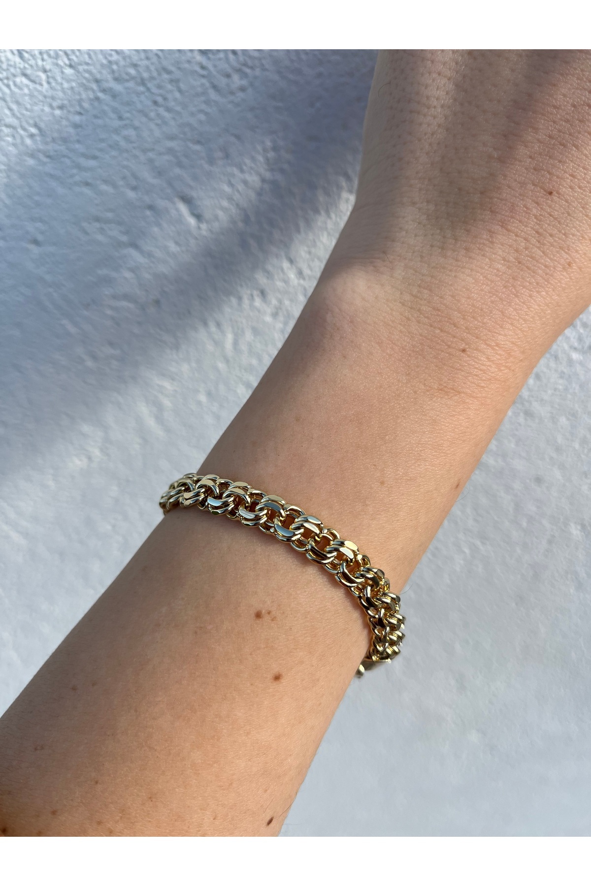Zuping marka 14k gold renk çoklu zincir bileklik