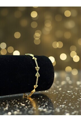 ELMERIAJEWELRY Zirkon Taş Detaylı Çelik Bileklik