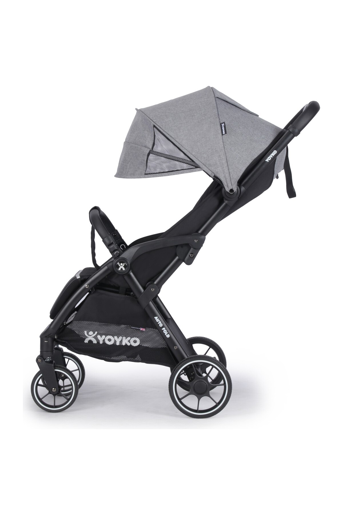 Yoyko Wow Kabin Boy Tek Elle Kolay Katlanır Pratik Bebek Arabası Autofold Gri Siyah fotoğrafı 5 (önizleme)