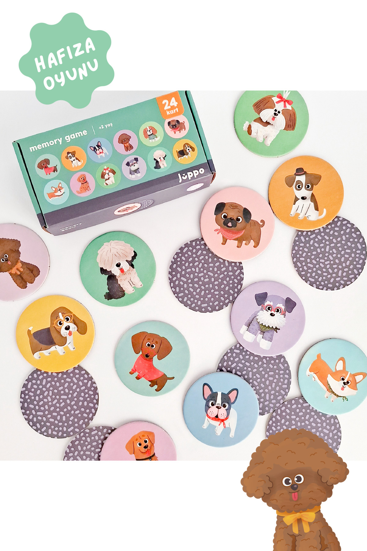 Jüppo Pati Pati Hafıza Oyunu – Köpek Figürlü Eğitici Çocuk Oyunu fotoğrafı 3 (önizleme)
