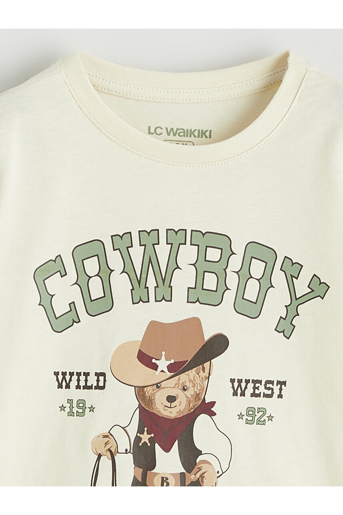 LC Waikiki RMZ GİYİM'DEN SEZON FIRSATLARI Bej Ayı Teddy Baskılı Erkek Çocuk Pijama Takımı Aile Kombini fotoğrafı 3 (önizleme)