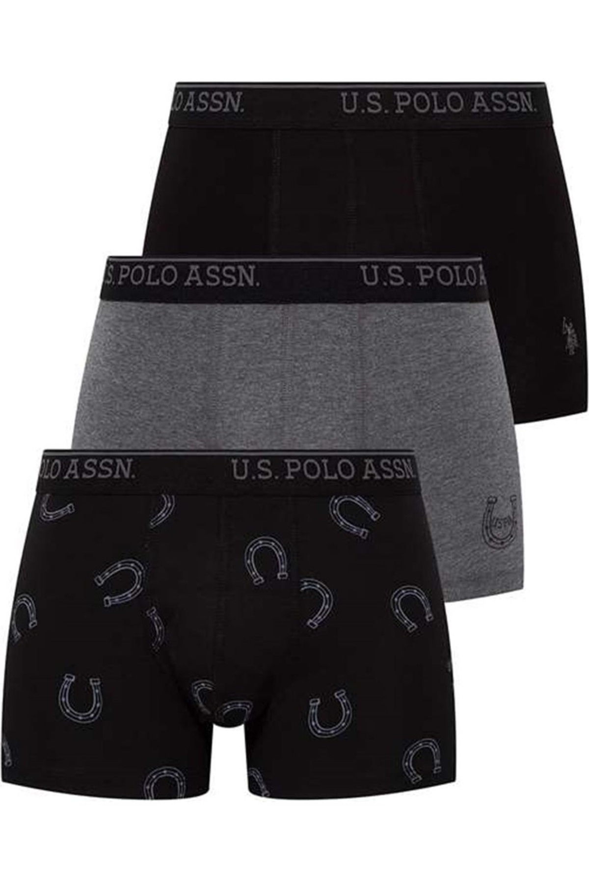 یو اس پولو شورت باکسر لیکرا مردانه 3 عددی