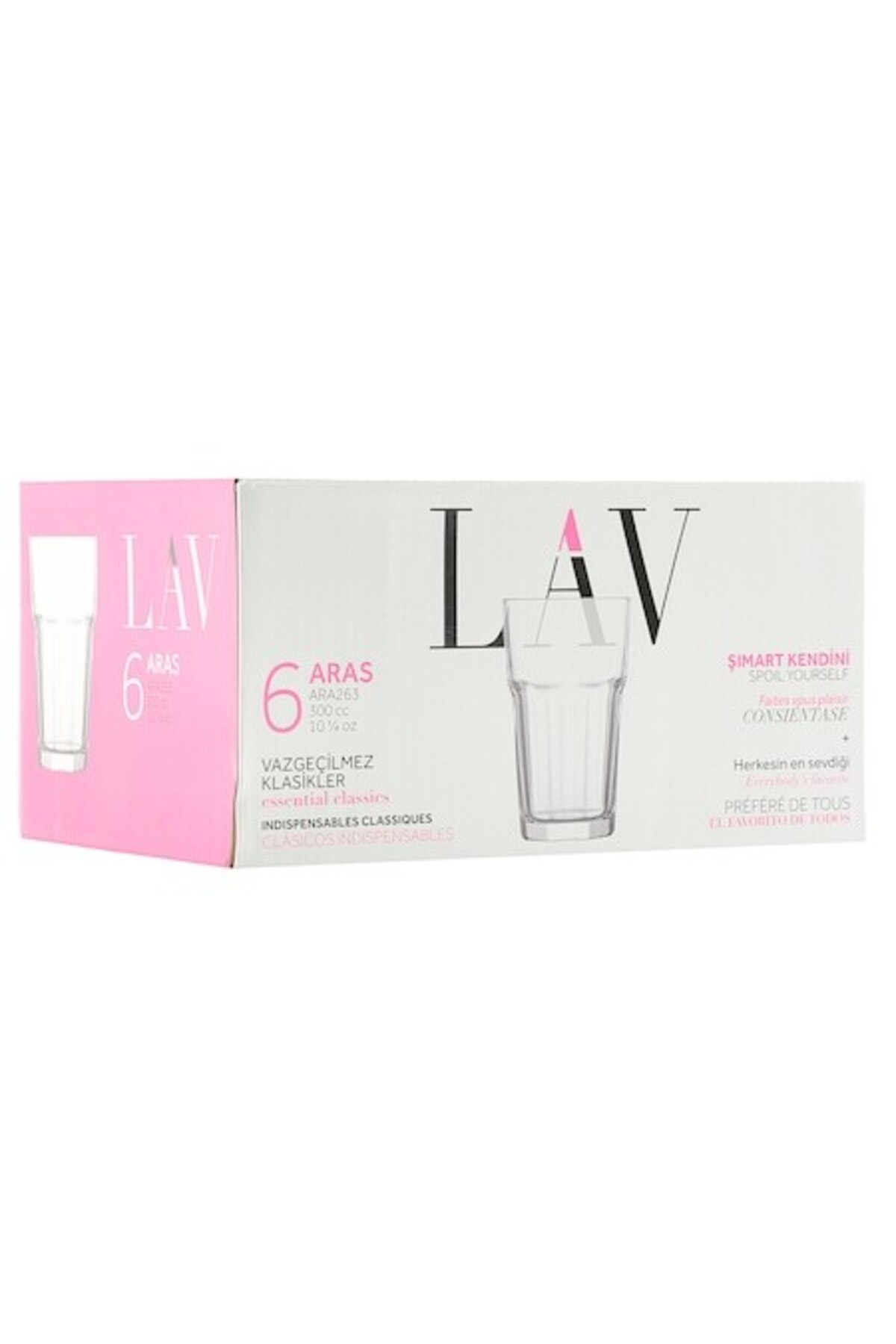 Set de 6 pahare de cocktail LAV, 300 ml