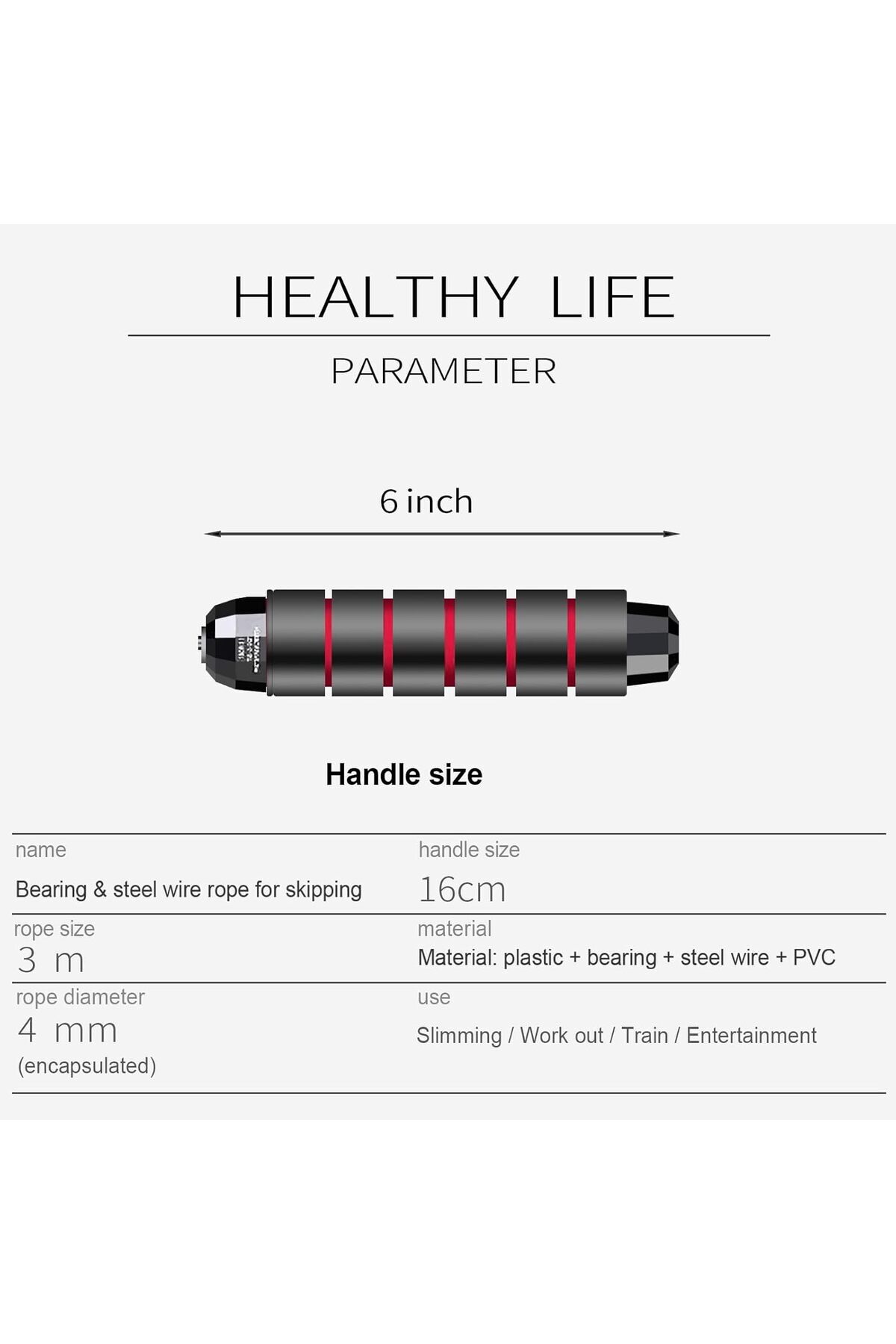 حبل قفز سريع بمحامل كروية ومقابض ميموري فوم – حبل تمارين قابل للتعديل لتمارين الكارديو واللياقة.