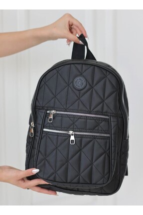 stilyy Siyah Kapitone Kadın Sırt Çantası